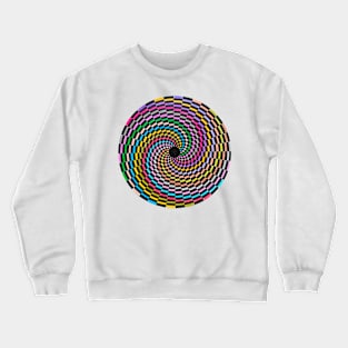 Handmade multicolor spiral mandala art Crewneck Sweatshirt